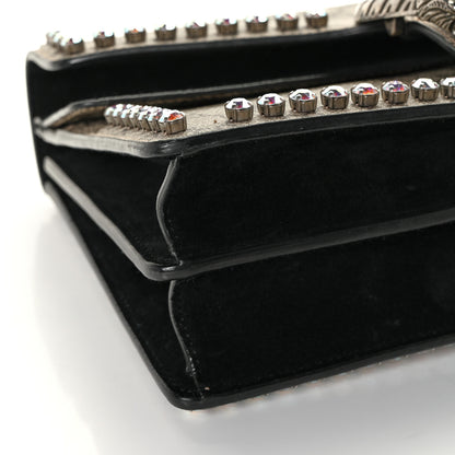 Gucci GG Supreme Monogram Crystal Small Dionysus Shoulder Bag Black 8 of 11