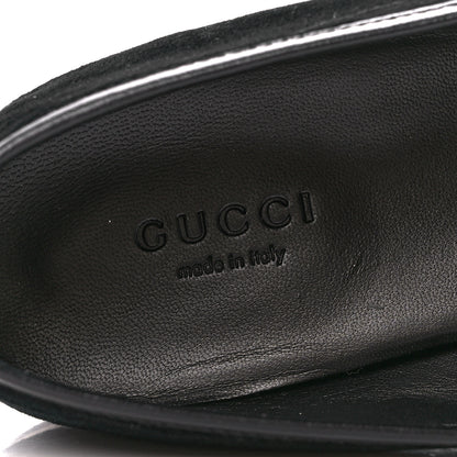 Gucci Velvet Horsebit Womens Jordaan Loafers 38 Black 8 of 9