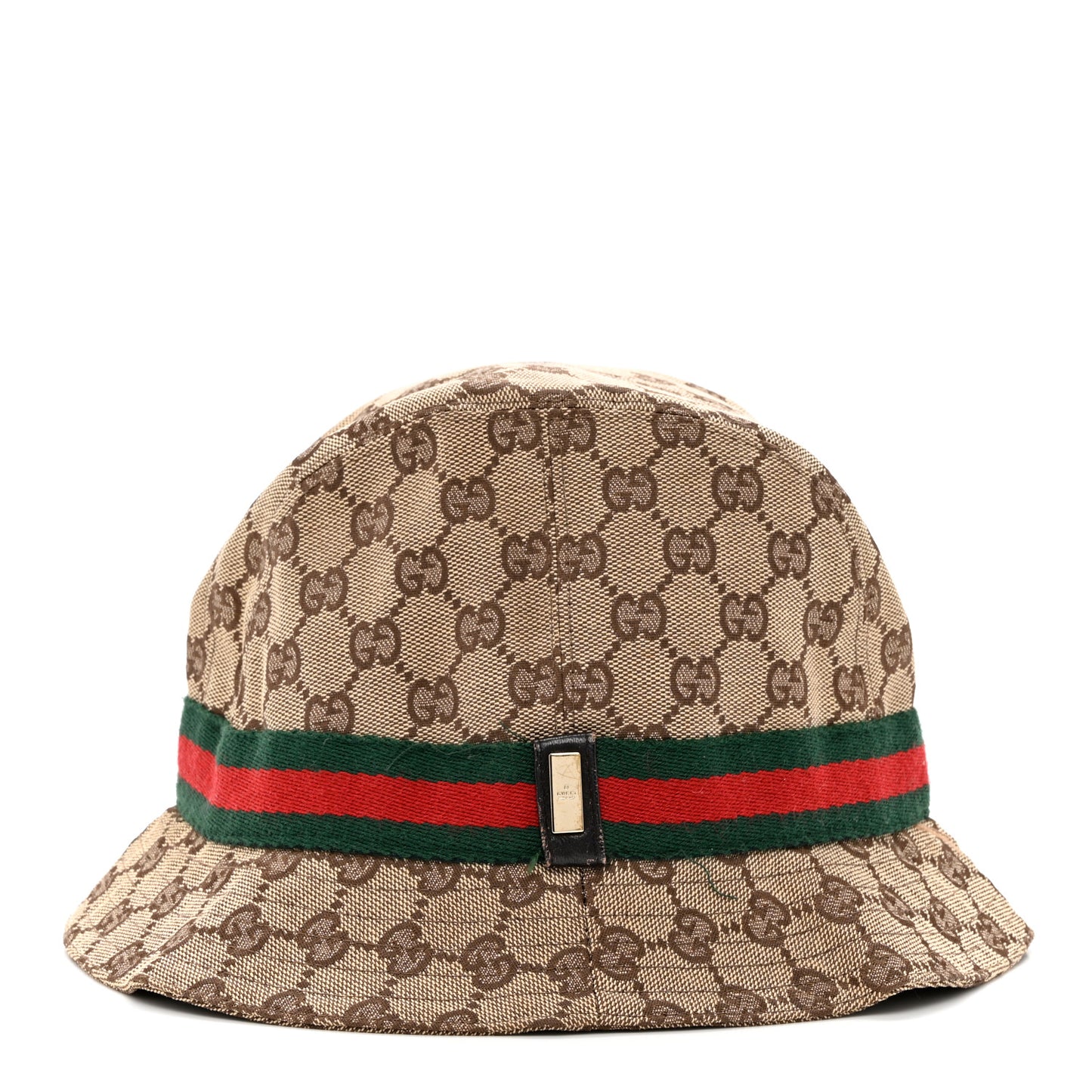 GG Monogram Web Bucket Hat M Brown