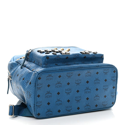 MCM Visetos Studded Medium Stark M Backpack Munich Blue 4 of 10