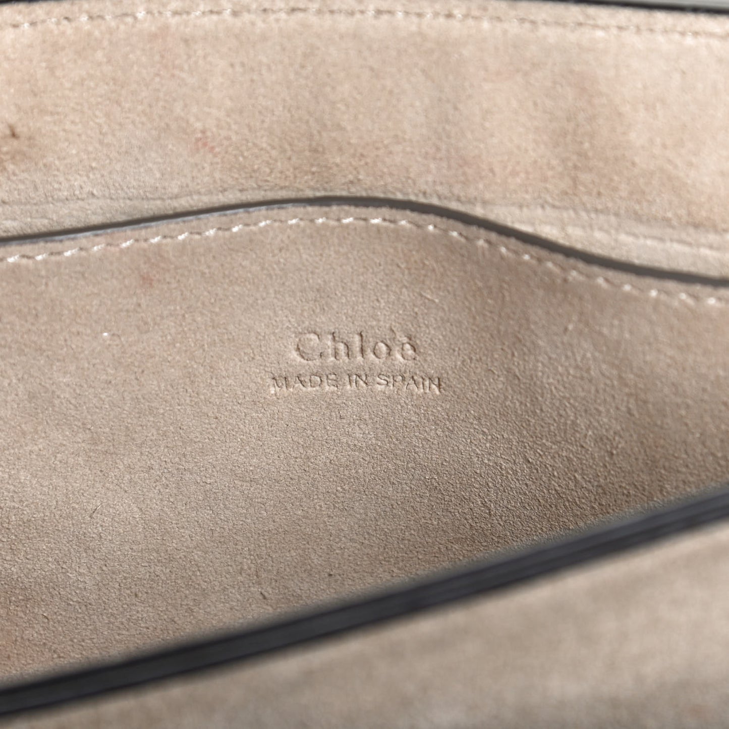 Suede Calfskin Small Faye Shoulder Bag Motty Grey