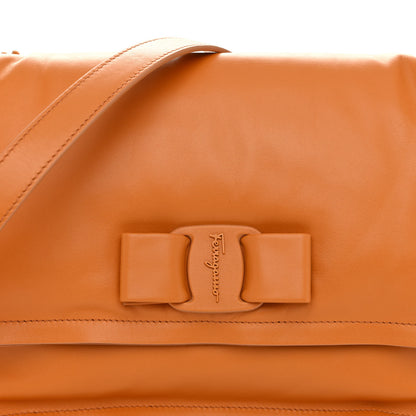 Salvatore Ferragamo Calfskin Small Viva Bow Shoulder Bag Orange 8 of 10