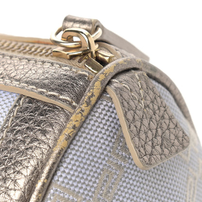 Versace Calfskin Nylon Madonna Satchel Gold 12 of 16