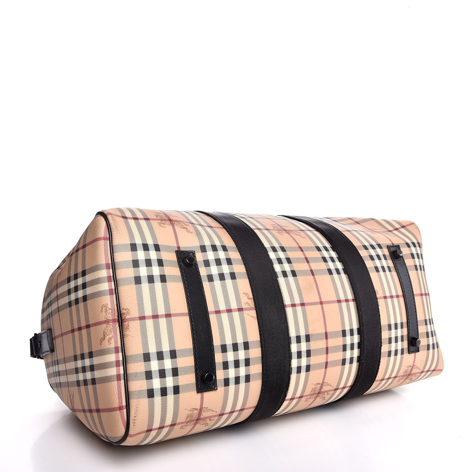 Burberry Haymarket Check Duffle Bag Black 5 of 8