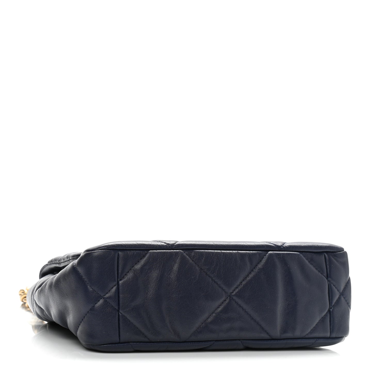 Lambskin Quilted Medium Chanel 19 Flap Navy Blue