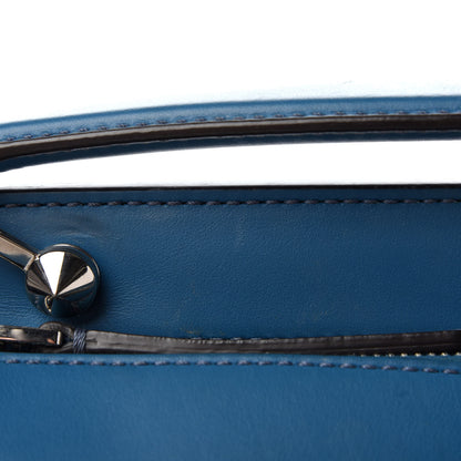 Fendi Vitello Baltico Dolce DotCom Satchel Blue 11 of 16