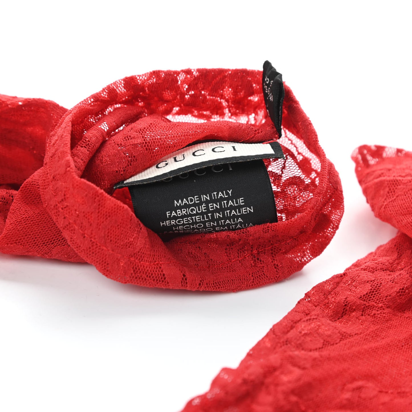 Lace Gloves 8.5 Red