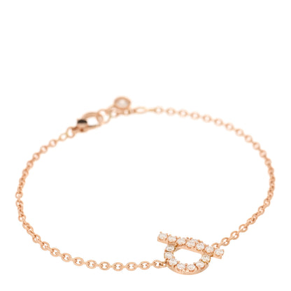 Hermes 18K Rose Gold Diamond Finesse Bracelet ST 1 of 4