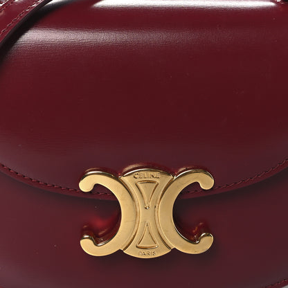 Celine Shiny Calfskin Triomphe Mini Besace Clea Carmin 7 of 10