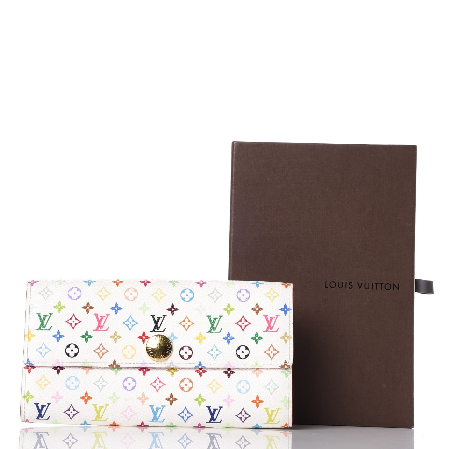 Louis Vuitton Monogram Multicolor Sarah Wallet Black 8 of 8