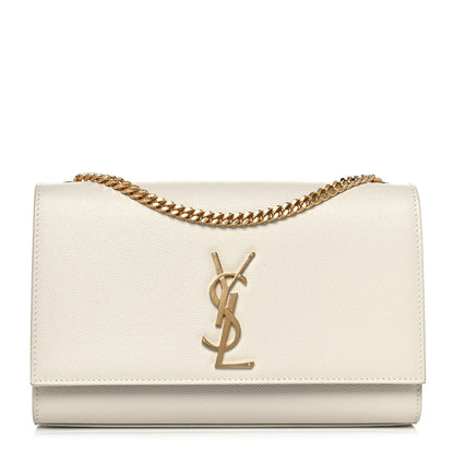 Saint Laurent Grain De Poudre Medium Classic Monogram Kate Satchel Blanc Vintage 1 of 12