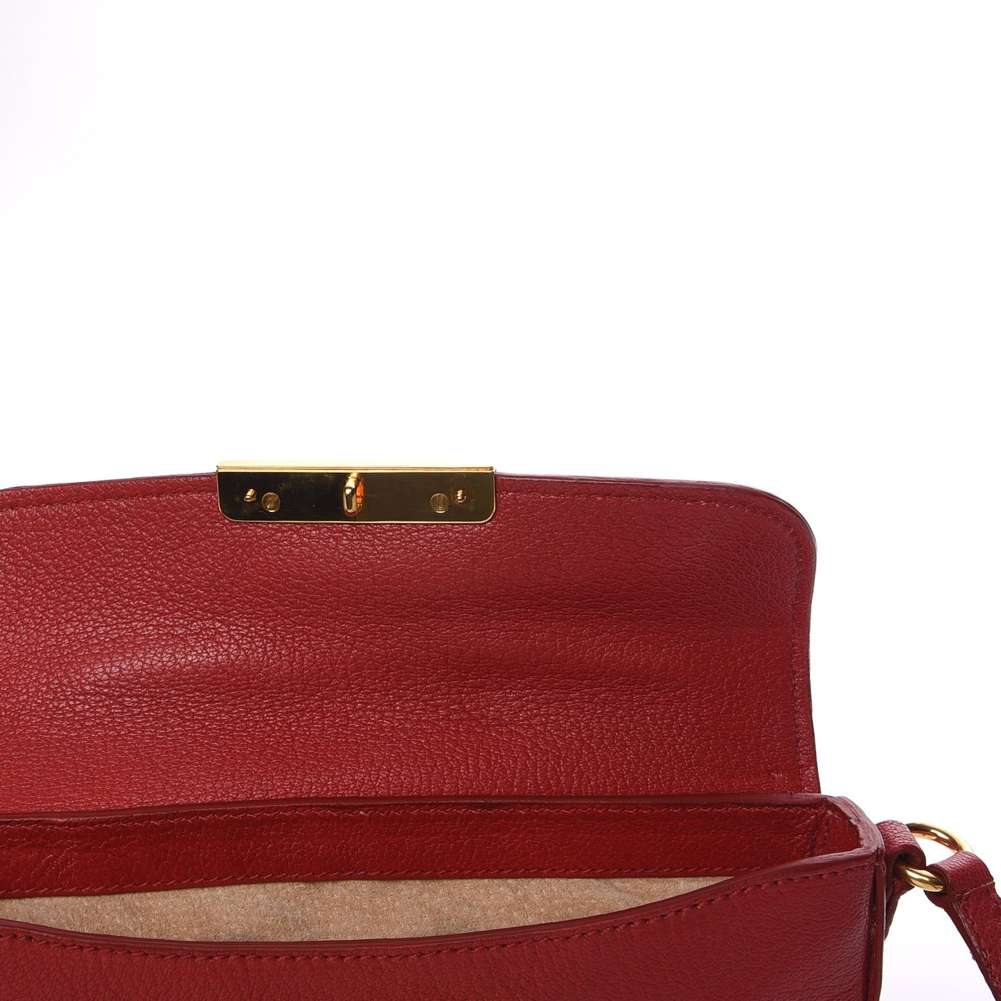 Goatskin Madras Crossbody Bag Rosso
