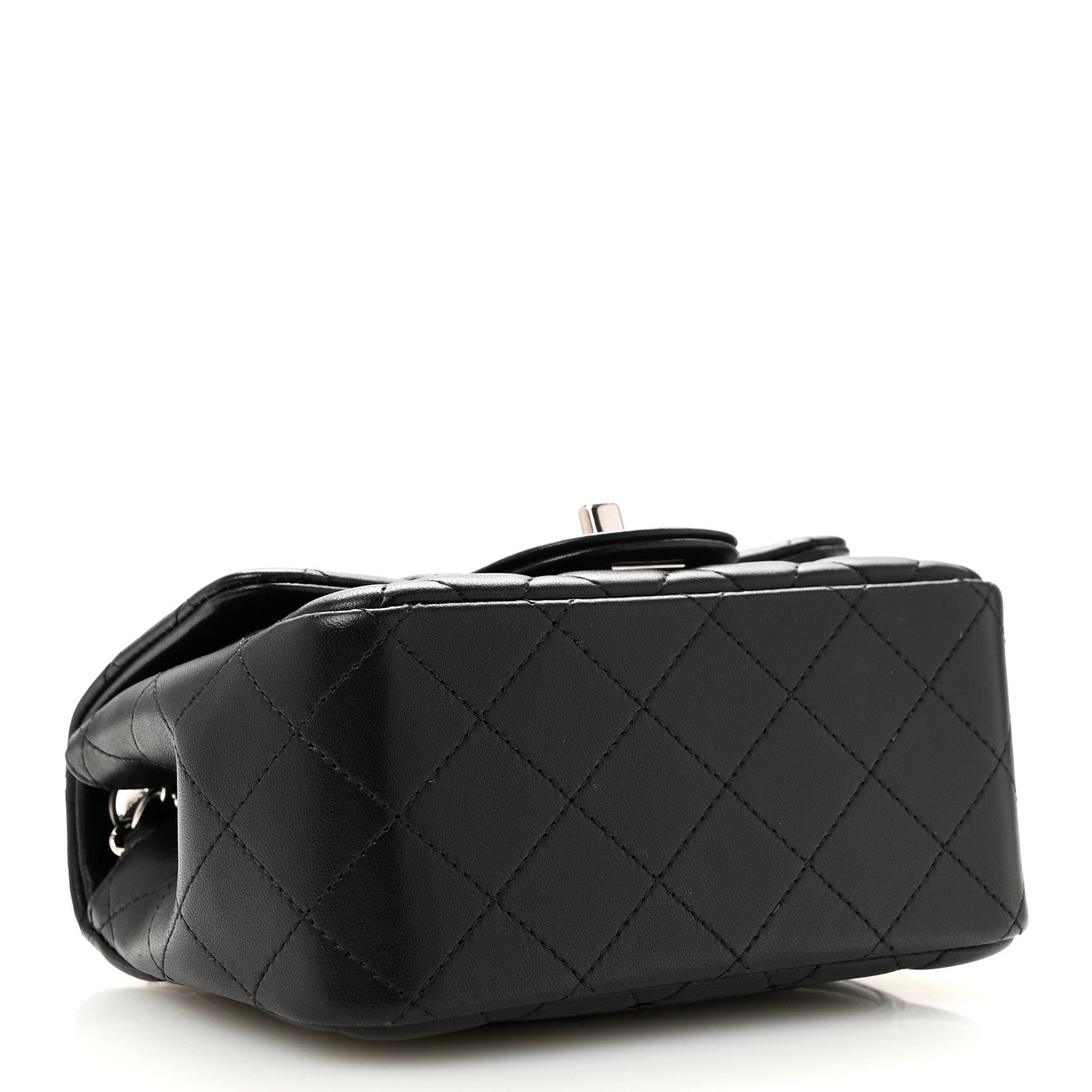 Chanel Lambskin Quilted Mini Square Flap Black 4 of 13