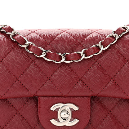 Chanel Caviar Quilted Mini Rectangular Flap Burgundy 8 of 10