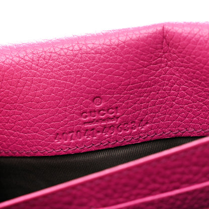 Gucci Pebbled Calfskin Soho Wallet on Chain Bright Bougainvillea 6 of 11