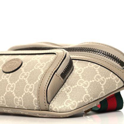 Gucci GG Supreme Monogram Textured Calfskin Web Retro Interlocking G Belt Bag Beige Mystic White Oatmeal 10 of 12