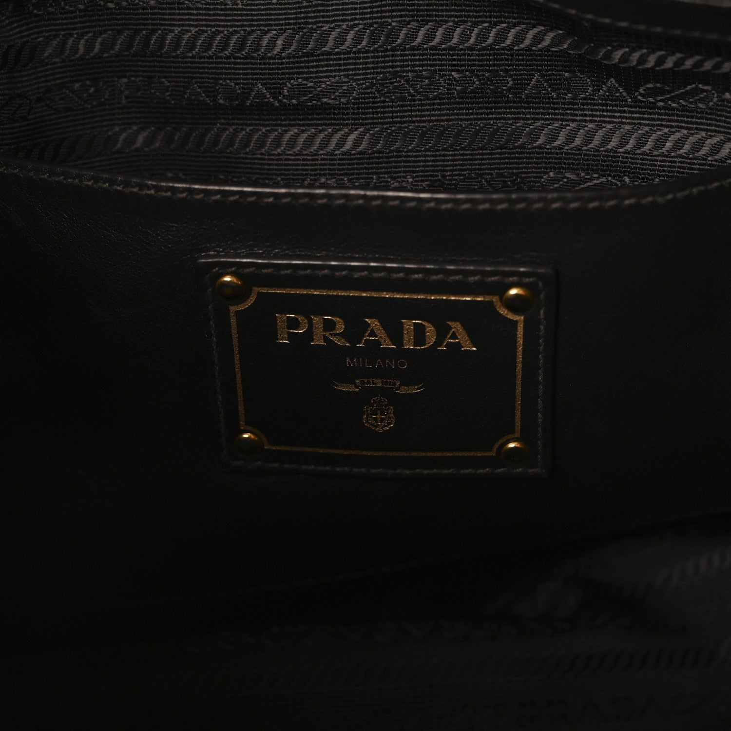 Prada Soft Calf Side Zip Tote Black 6 of 9