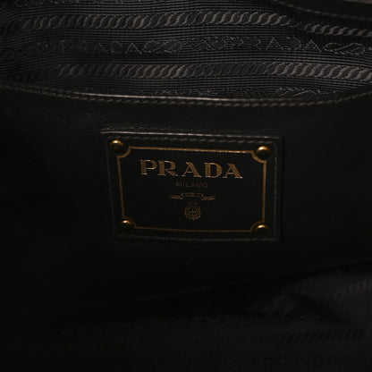 Prada Soft Calf Side Zip Tote Black 6 of 9
