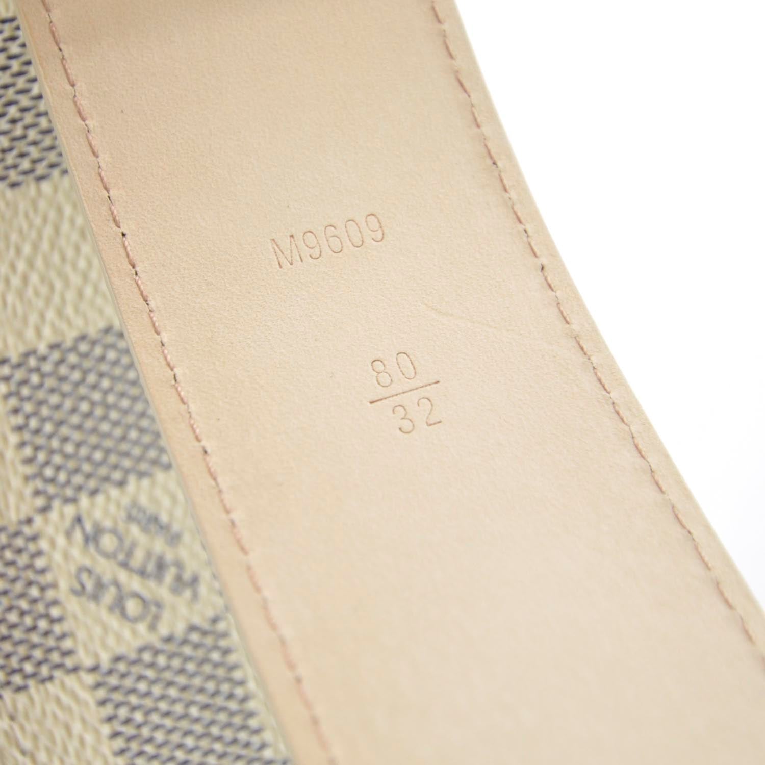 Louis Vuitton Damier Azur LV Initiales Belt 80 32 4 of 5