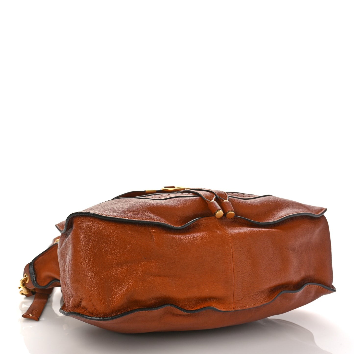Calfskin Perforated Marcie Animation Satchel Brown