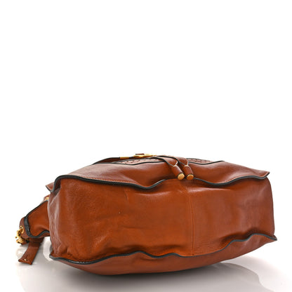 Chloe Calfskin Perforated Marcie Animation Satchel Brown 4 of 13