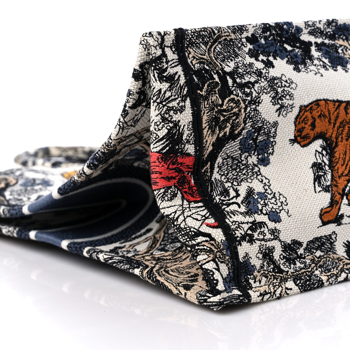 Canvas Embroidered Large Dioriviera Toile De Jouy Book Tote Multicolor