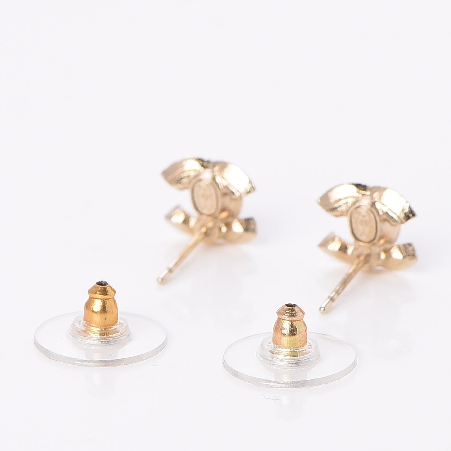 Chanel Crystal CC Earrings Gold 3 of 5