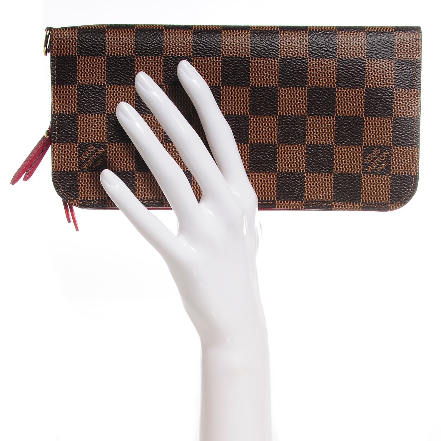 Louis Vuitton Damier Ebene Insolite Wallet Red 2 of 8
