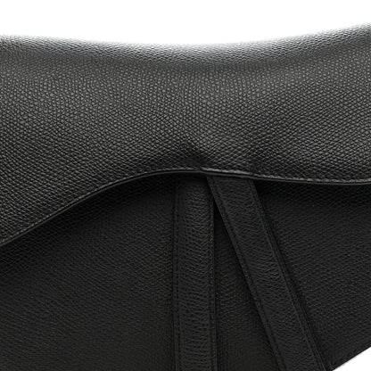 Christian Dior Grained Calfskin Saddle Bag Black 8 of 11