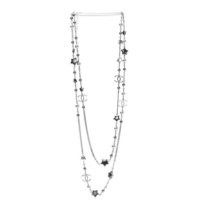Chanel Pearl CC Star Long Necklace Silver 3 of 7