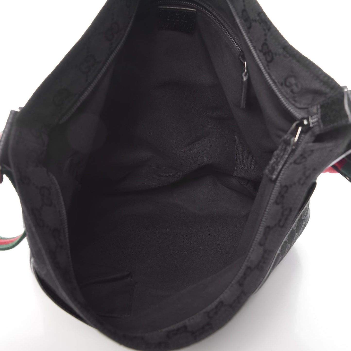 Monogram Web Medium Flat Messenger Bag Black