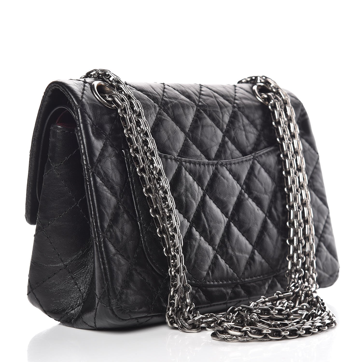 Chanel Aged Calfskin Quilted 2.55 Reissue 224 Flap Black 3 of 9