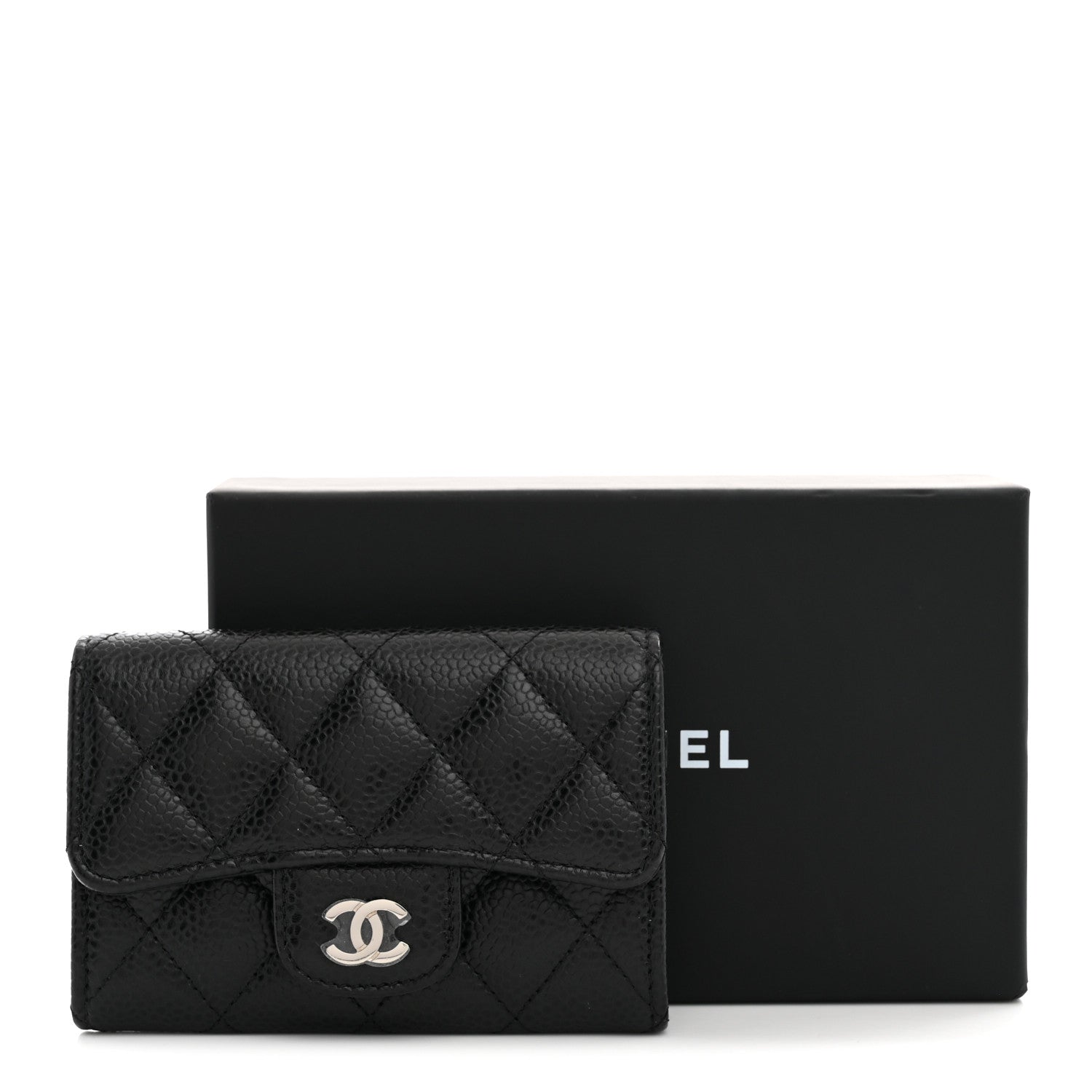Chanel Caviar Quilted Flap Card Holder Black 8 of 8