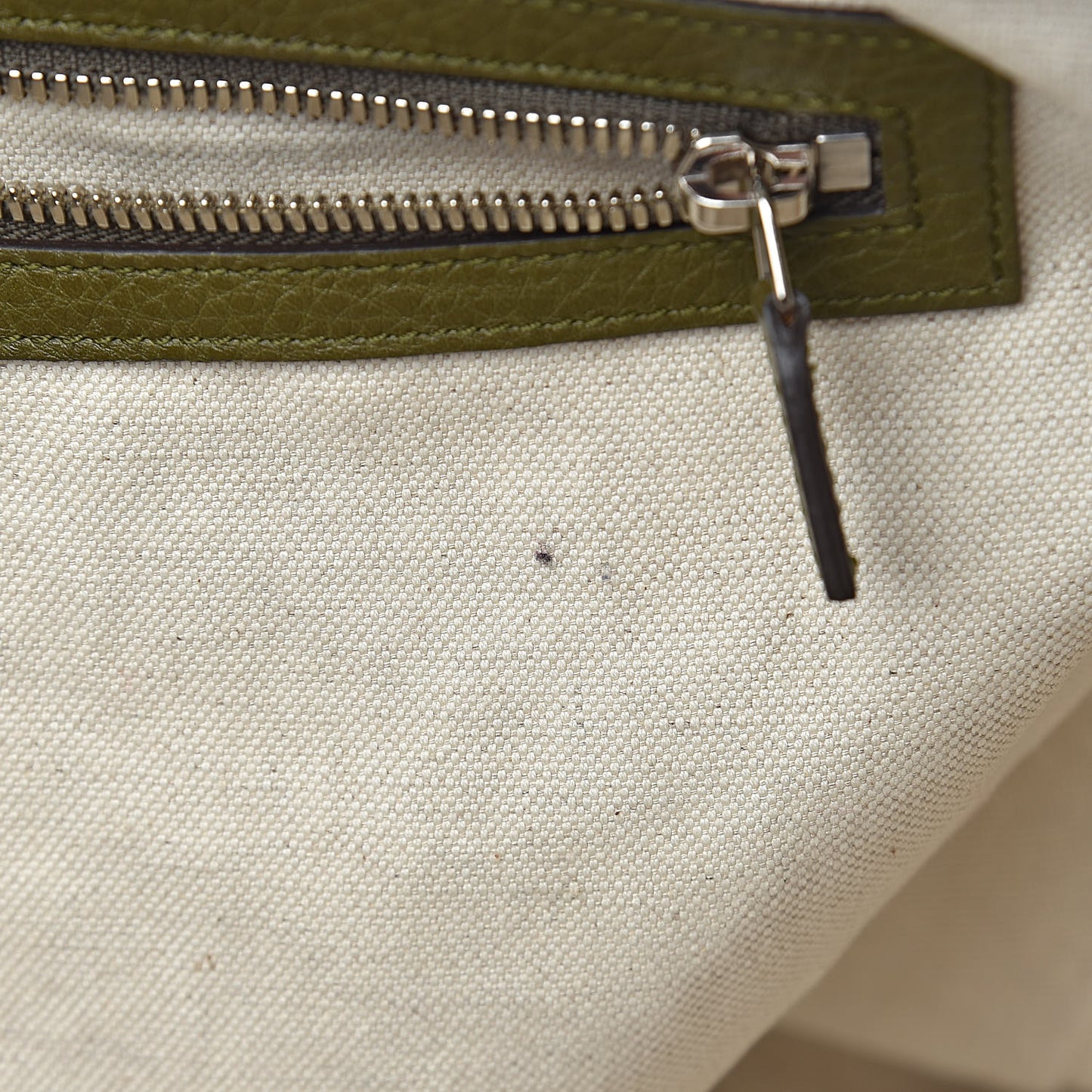 Pebbled Calfskin Tote Dark Green