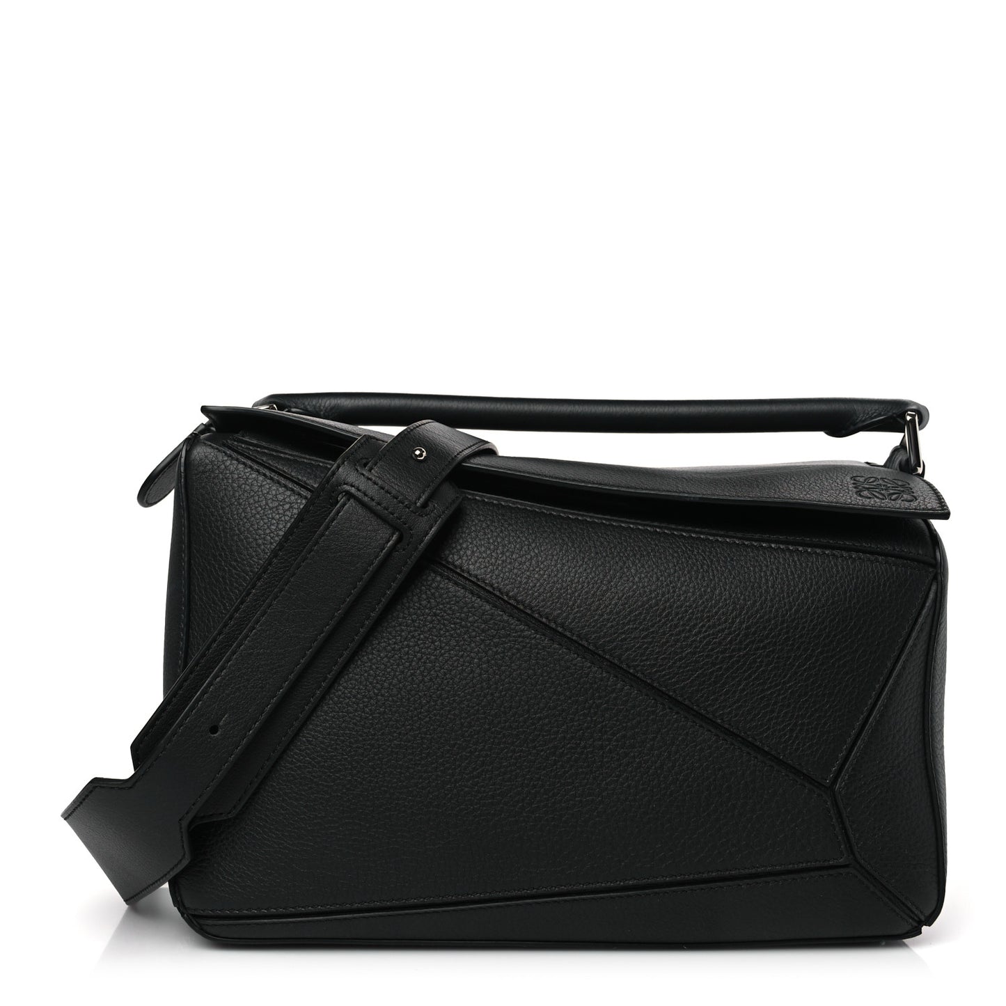 Calfskin Medium Puzzle Bag Black