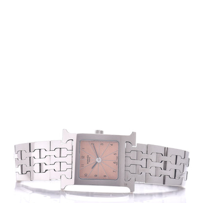 Hermes Stainless Steel 21mm Heure H Hour Quartz Watch Orange 2 of 5