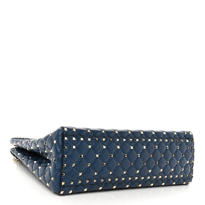 Valentino Garavani Nappa Rockstud Spike Shoulder Tote Pure Blue 4 of 9
