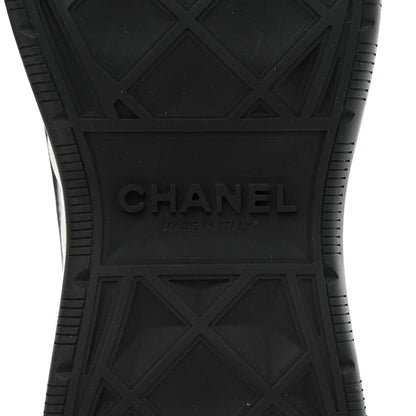 Chanel Velvet Calfskin Mixed Fibers CC Sneakers 38.5 Black 8 of 9