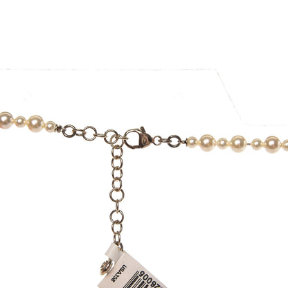 Chanel Graduated Pearl CC Long Necklace Light Gold 4 of 5