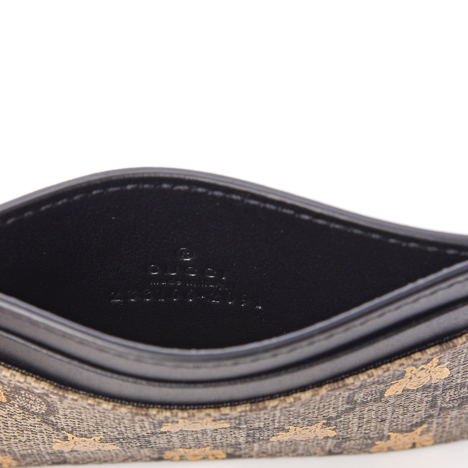 Gucci GG Supreme Monogram Bees Card Holder Black 4 of 9