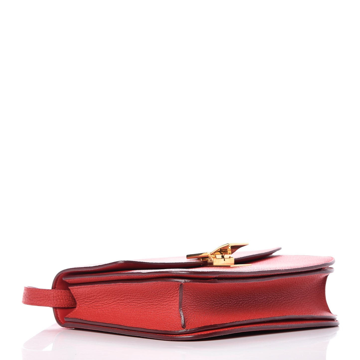 Goatskin Medium Classic Box Flap Bag Carmin