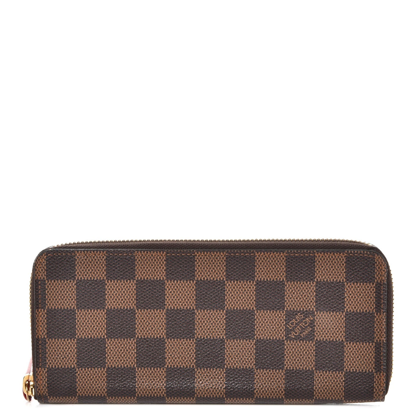 Damier Ebene Clemence Wallet Cherry