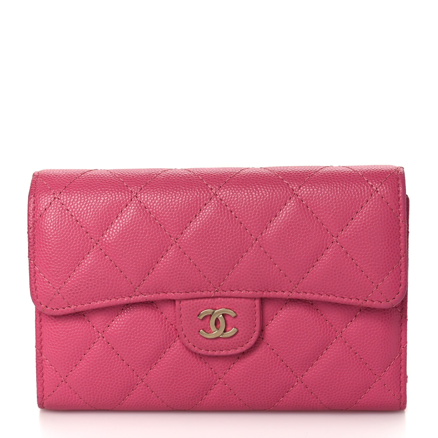 Chanel Caviar Quilted Medium Flap Wallet Pink 1 of 9