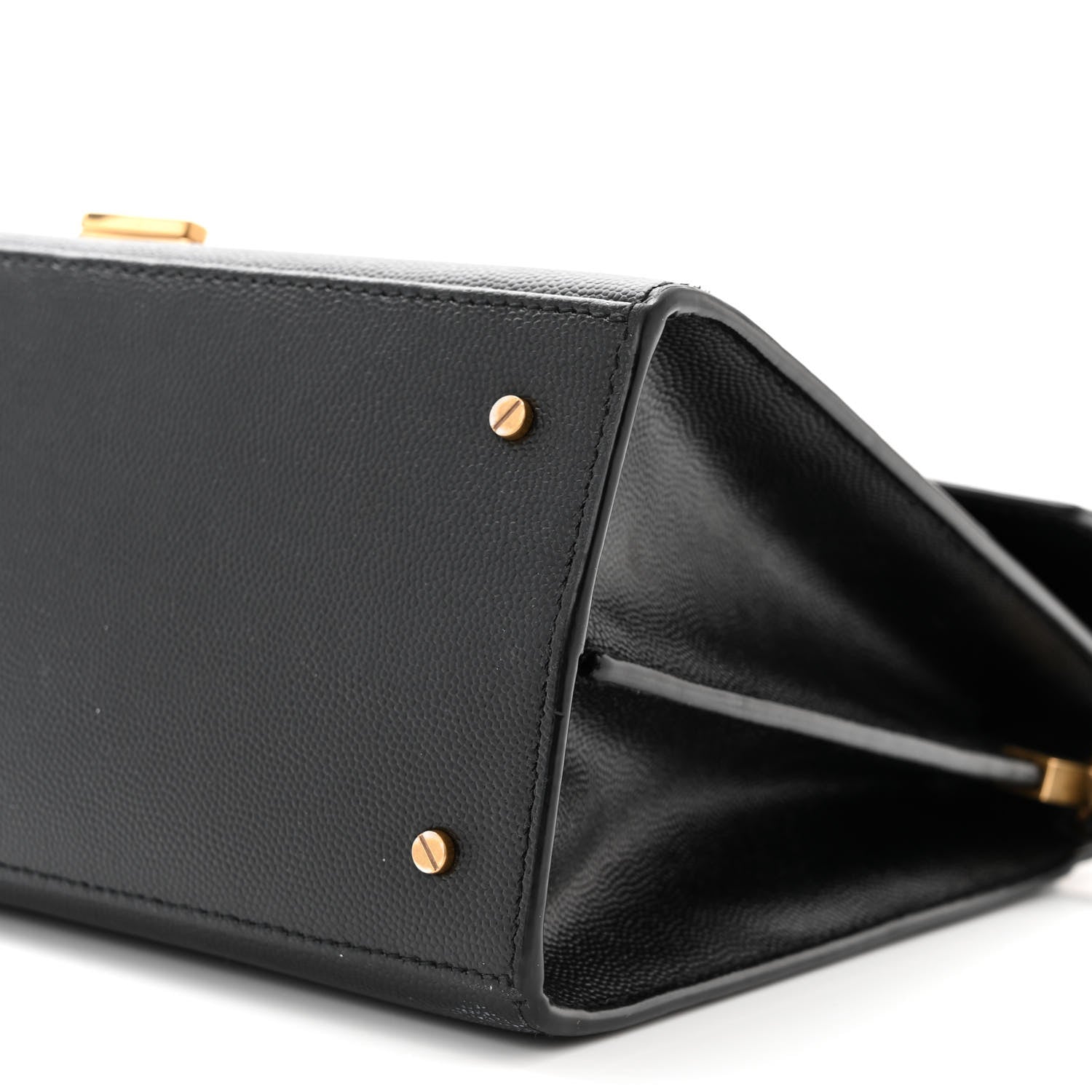 Saint Laurent Grain de Poudre Medium Classic Monogram Cassandra Top Handle Black 10 of 11