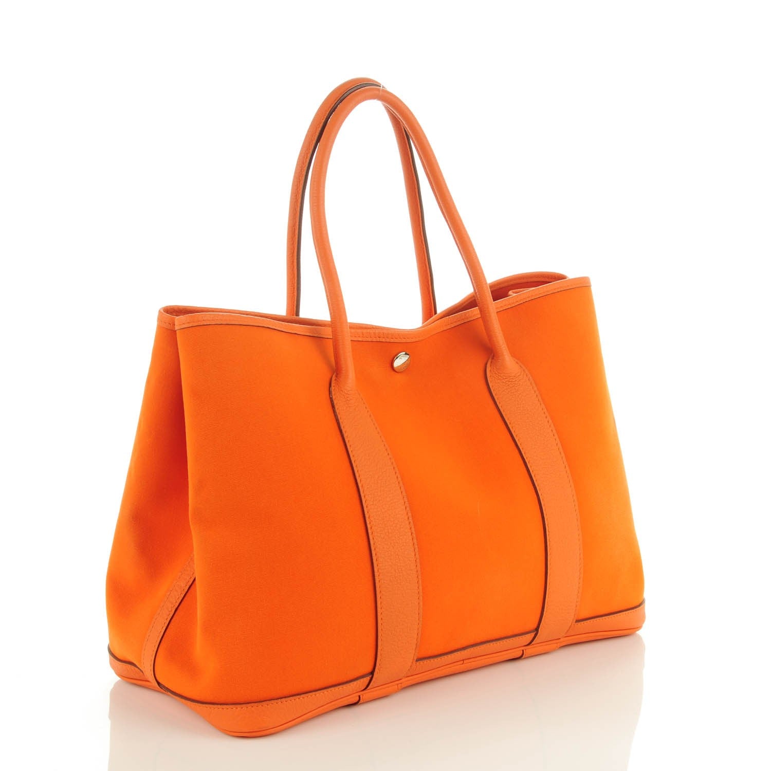 Hermes Toile Buffle Skipper Garden Party Tote 36 MM Orange 3 of 8