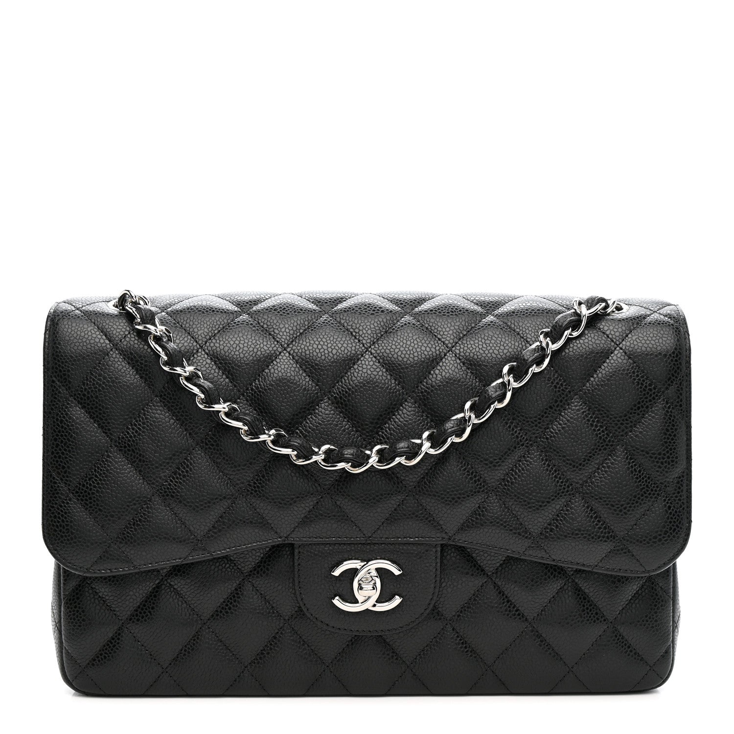 Chanel Caviar Quilted Jumbo Double Flap Black 1 of 11