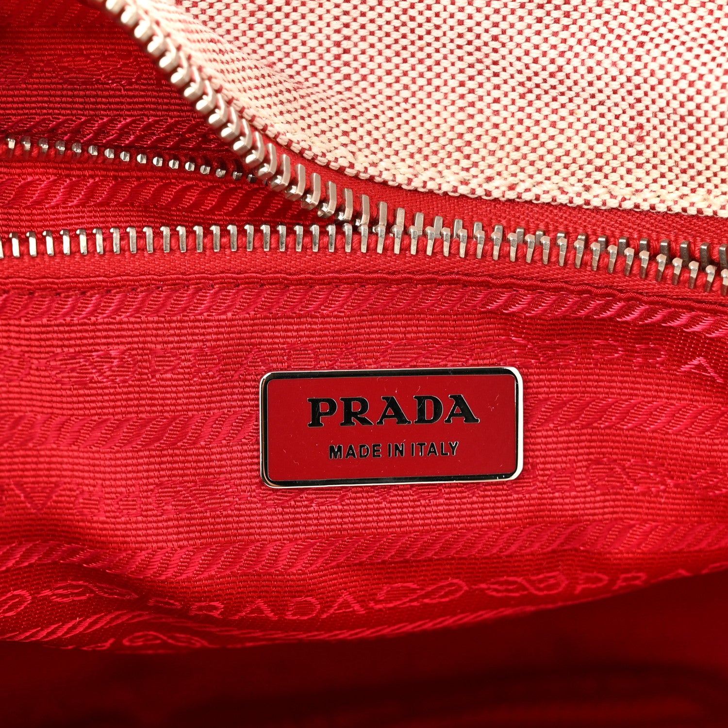 Prada Canvas Misto Lino Shopping Tote Natural Rose 6 of 10