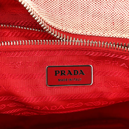 Prada Canvas Misto Lino Shopping Tote Natural Rose 6 of 10