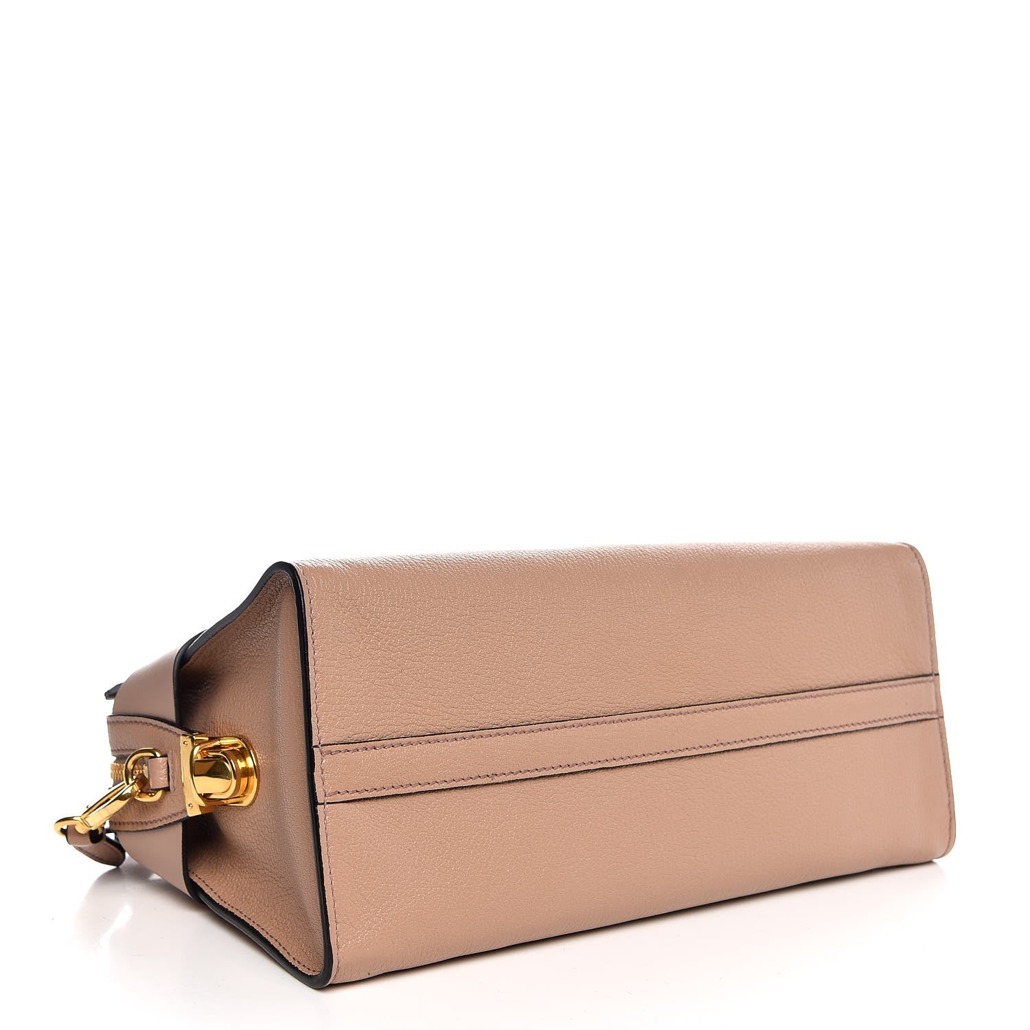 Miu Miu Goatskin Madras Fiocco Bow Top Handle Tote Cammeo 5 of 8