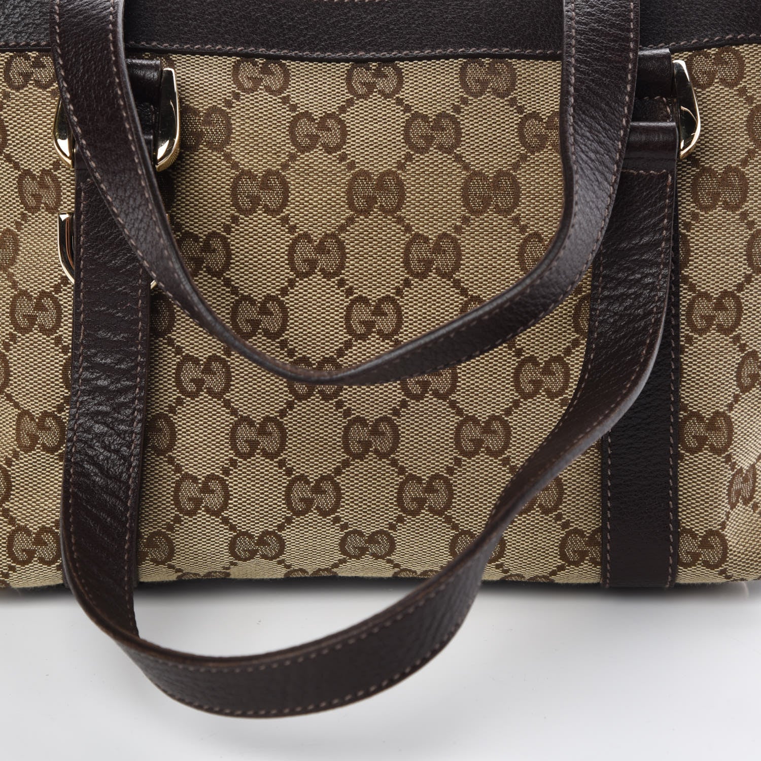 Gucci Monogram Small Abbey Tote Dark Brown 9 of 11